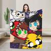 Soft Warm Blanket Picnic Mikecracked Mikes  Throw Blanket  Flannel Bedspread For Outdoor Comfortable Sofa Bed Cover