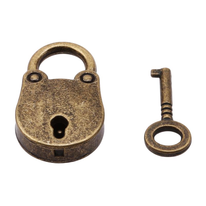 Antique Padlock Vintage Lock Mini Old with Key Padlocks