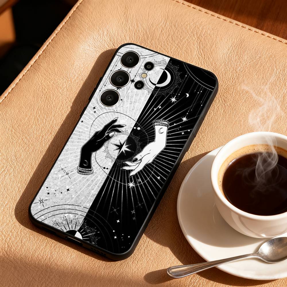 Чехол для телефона O-Occult Witchcraft Moon Gothic Witch для Samsung S25, S24, S21, S22, S23, S30, Ultra, S20, FE, Lite, 10, 9, Черный