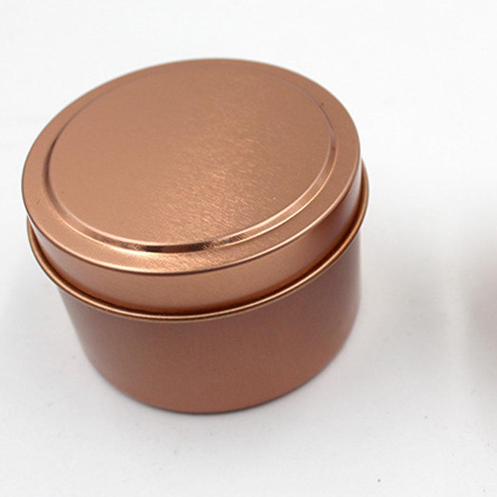 12 шт./лот металлические банки для свечей, легко моющиеся и герметичные контейнеры для хранения, круглые металлические банки