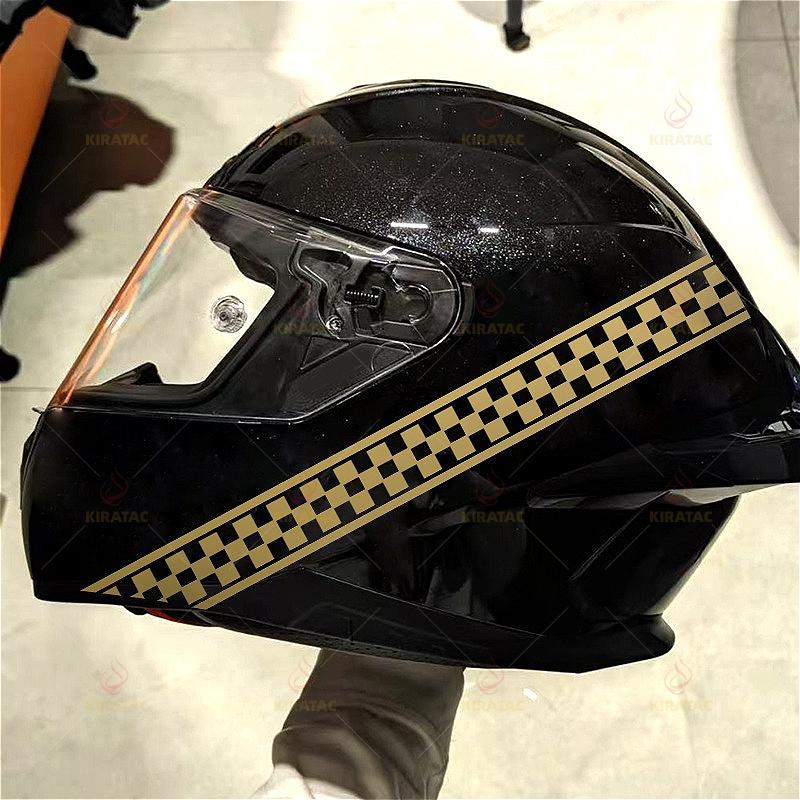 1 шт. Клетчатая полосатая наклейка на мотоциклетный шлем, прочная для обтекателя мотоцикла, топливного бака, дверей автомобиля, багажника, универсальные виниловые наклейки