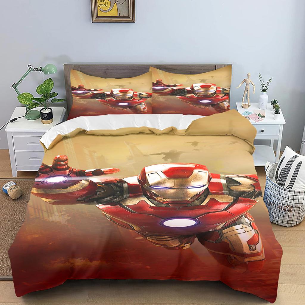 Постельное белье с принтом Железный Человек Куроми для детей, размер King Size, роскошный пододеяльник, 100% полиэстер, 3 предмета, рождественские подарки, домашний декор