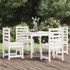 VidaXL Garden Dining Set 5 Pcs White Solid Pine Wood 3154678