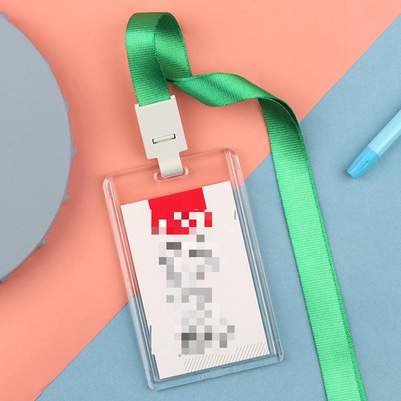 Модный акриловый прозрачный чехол для автобусных карточек, держатель для рабочей карты с ремешком, чехол для рабочей карты для женщин и мужчин, держатель для кредитных карт