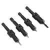 4pcs Adjustable Depth Countersink Drill Bit Set Countersunk Drilling Bit  For Self Tapping Screws