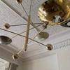 5 Light Pendant Mid Century Modern Brass Sputnik Ceiling Chandelier Light Fixtur