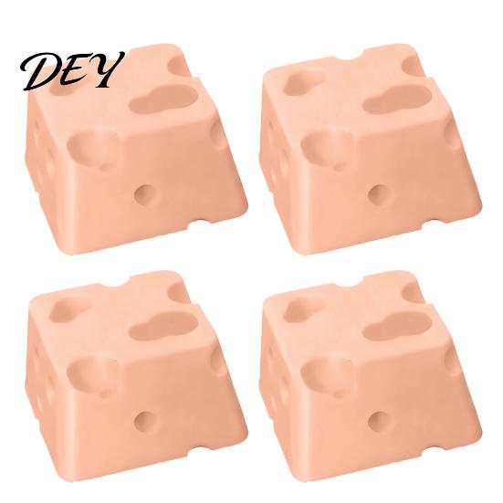 Прочная клавиша из PLA для клавиатуры 4 шт. Клавиши-сыр, 3D-печатные колпачки клавиш цвета макарон, Креативное украшение для рабочего стола, Игровые, для переключателей Cross Axis