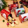1Pc Christmas Tin Box Create Brilliant Color Celebration Gift Tin Box Festive Christmas Mailbox-shaped Ornament Box Xmas Decor