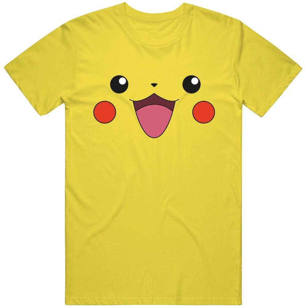 Pikachu Face Halloween Costume Unisex Soft Cotton Tee T Shirt