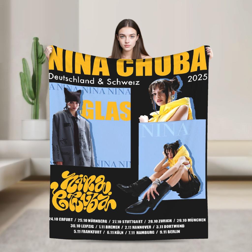 Nina Chuba Blanket Quality Soft singer Throw Blanket Winter Child Bedroom Novelty Bedspread