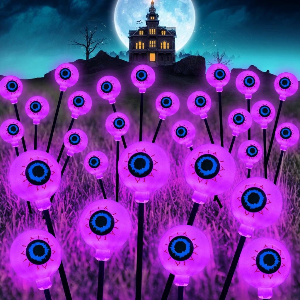 Хэллоуин Украшение Уличное Солнечное Хоррор Глаз Свет Сад Двор Терраса Вечеринка Украшение Водонепроницаемый Хэллоуин Подсветка для Дорожки