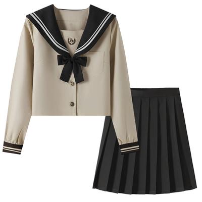Sailor Authentic JK High School Cosplay 2 Длинные рукава и короткие Sailor JK Cosplay School Плиссированные JK Bowtie Class Kansai School British High School