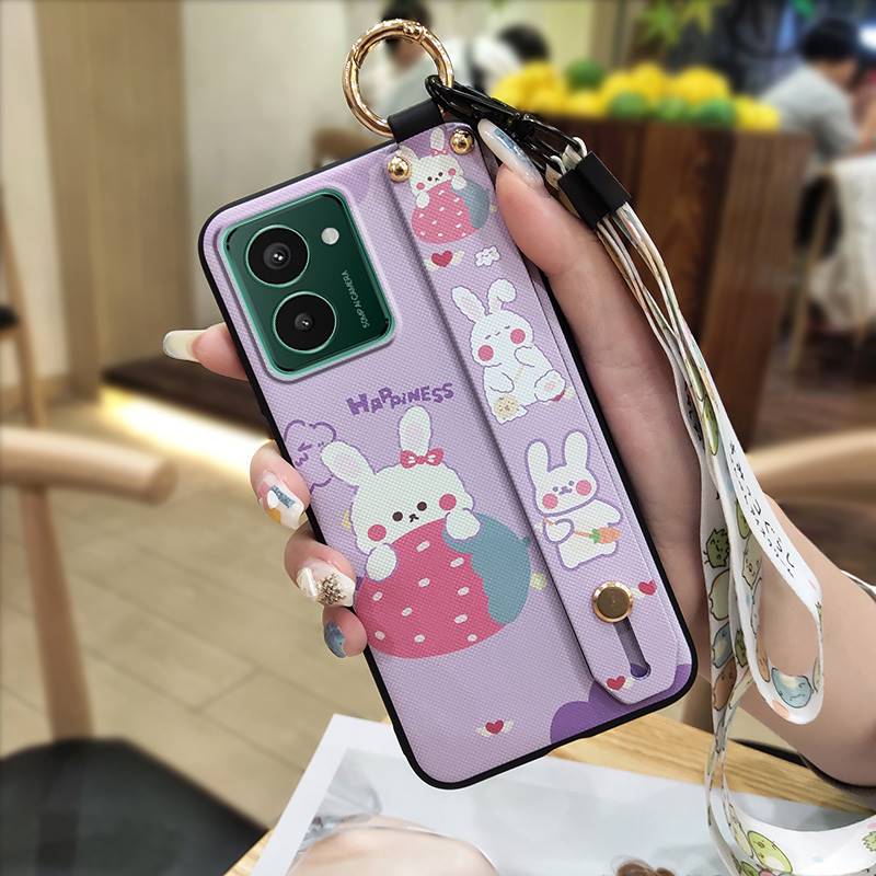 Cartoon Wristband Phone Case For Nokia HMD Pulse/Pulse+/Pulse Pro Shockproof Anti-knock Wrist Strap Fashion Design Ring