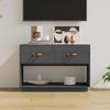 VidaXL TV Stand Grey 90x40x60 Cm Solid Pine Wood 821524