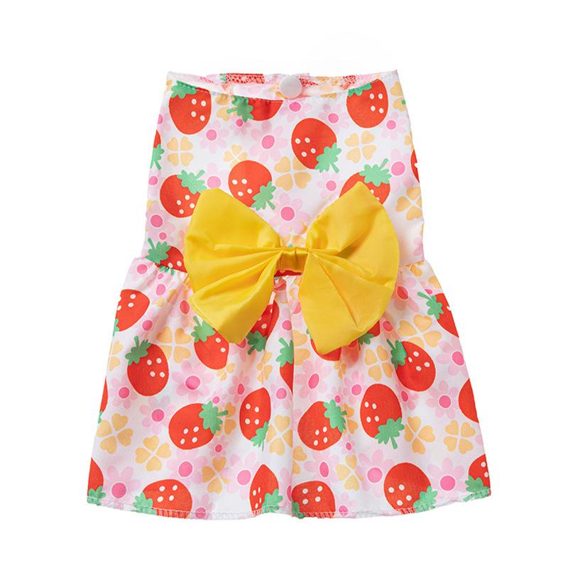 Small Dog Floral Princess Skirt Cat Teddy Than Skirt Dog Bow Skirt Dog