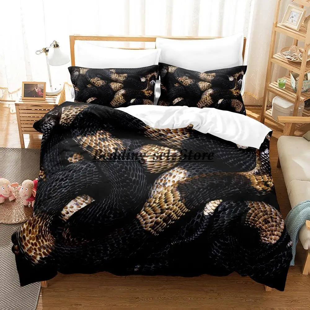 Animal Yinuoda Snake Bedding Set Single Twin Full Queen King Size Bed Set Aldult Kid Bedroom Duvetcover Sets Anime Bed