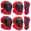 Детский защитный набор из 6 предметов: Наколенники и налокотники для катания на коньках, скейтборде, велосипеде