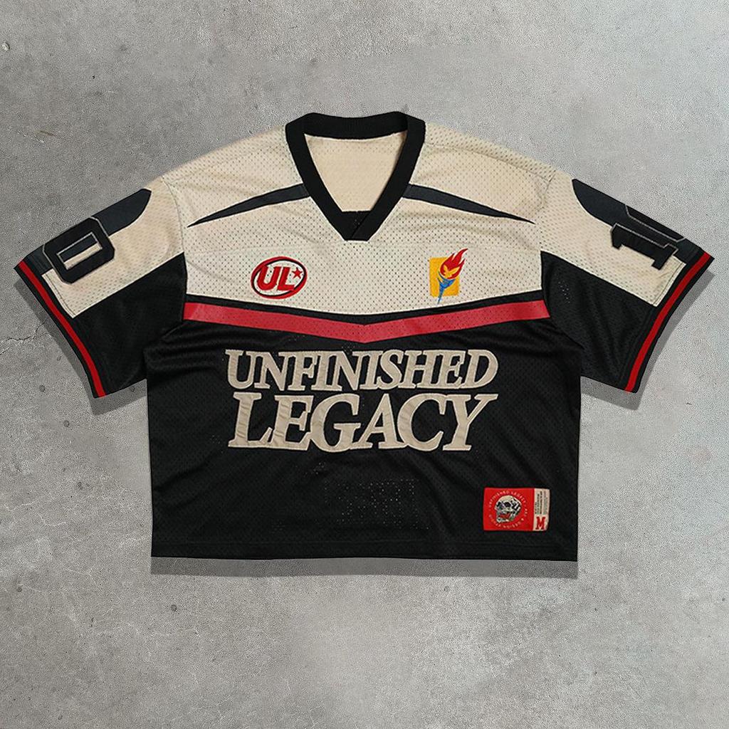 Футболка Y2K American Harajuku Hip Hop Fashion Football Jersey Streetwear Vintage Casual Breathable Splicing Free Short Sleeve