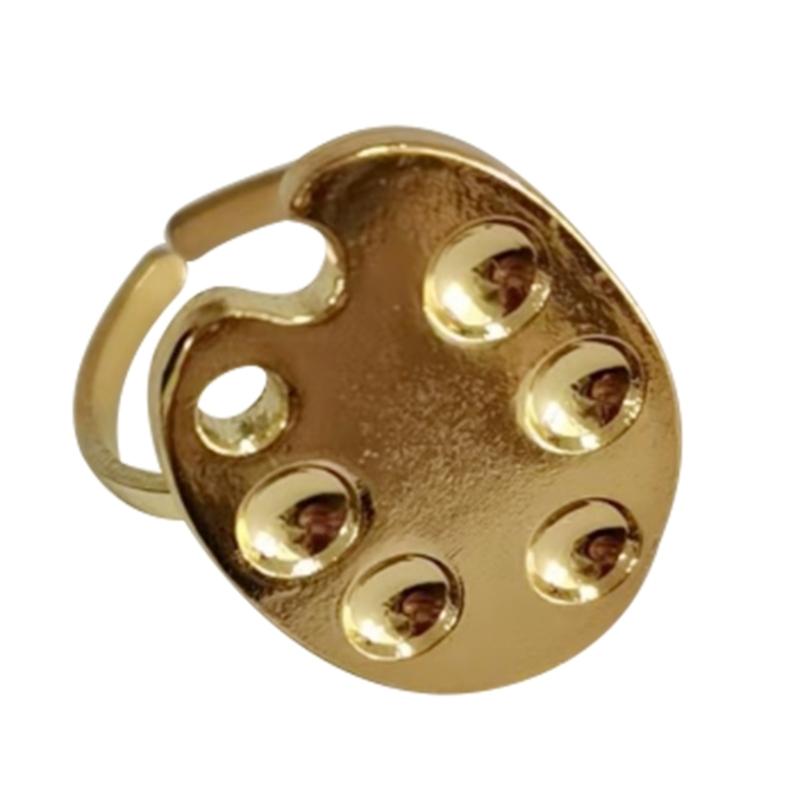 Палитра для смешивания лаков для ногтей, Палитра для нейл-арта, Маленькая палитра цветов для нейл-арта, Кольцо на палец, Легко чистить, Инструмент для маникюра