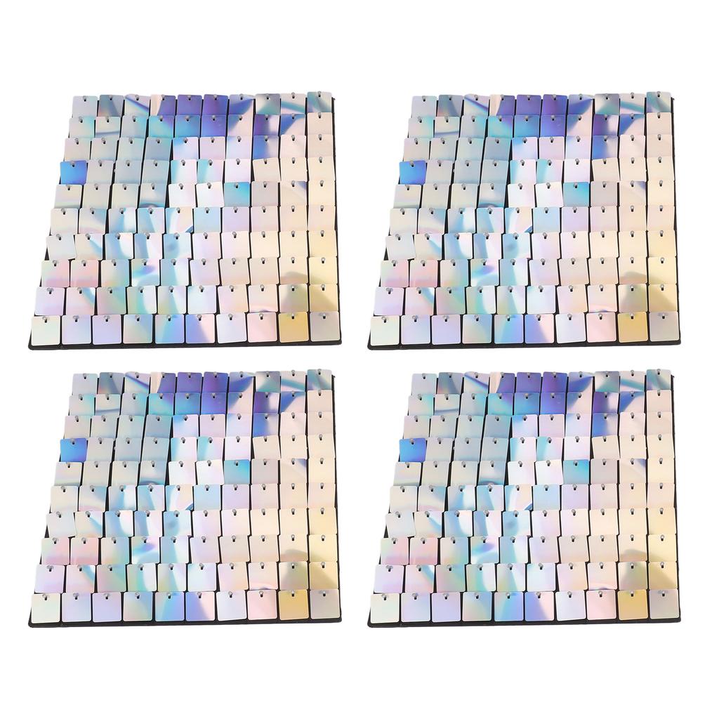 24 шт. мерцающий настенный фон самоблокирующийся ПК зеркальный квадратный фотофон с блестками заводная панель