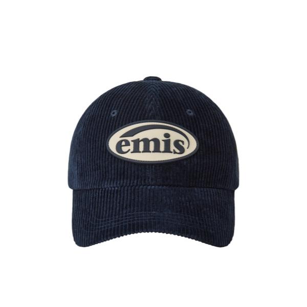 EMIS Rubber Patch Corduroy Ball Cap (Green, Pink, Ash Blue, Beige, Brown, Navy, Black)