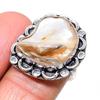 Biwa Pearl Handmade 925 Sterling Silver Jewelry Ring Size 7 w5C67