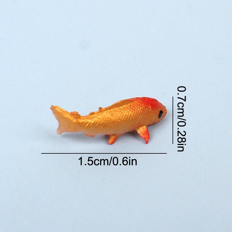 1Pcs Mini Simulation Fish Carp Toy Ornaments Animal Model Mini Goldfish DIY Decorative Doll Home Decoration