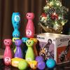 Children's Bowling Toy Fun Expression Suitable for Indoor and Outdoor Leisure Stacking Toy Gift Box Packaging 10 Bottles 2 Balls