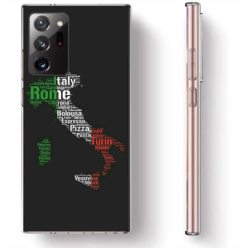 Italy Flag Phone Case for Samsung A17 A37 A57 A55 A35 A25 A15 A54 A14 A24 A34 A13 A23 A33 A53 A07 A05S A04S A03 A73 Galaxy Note