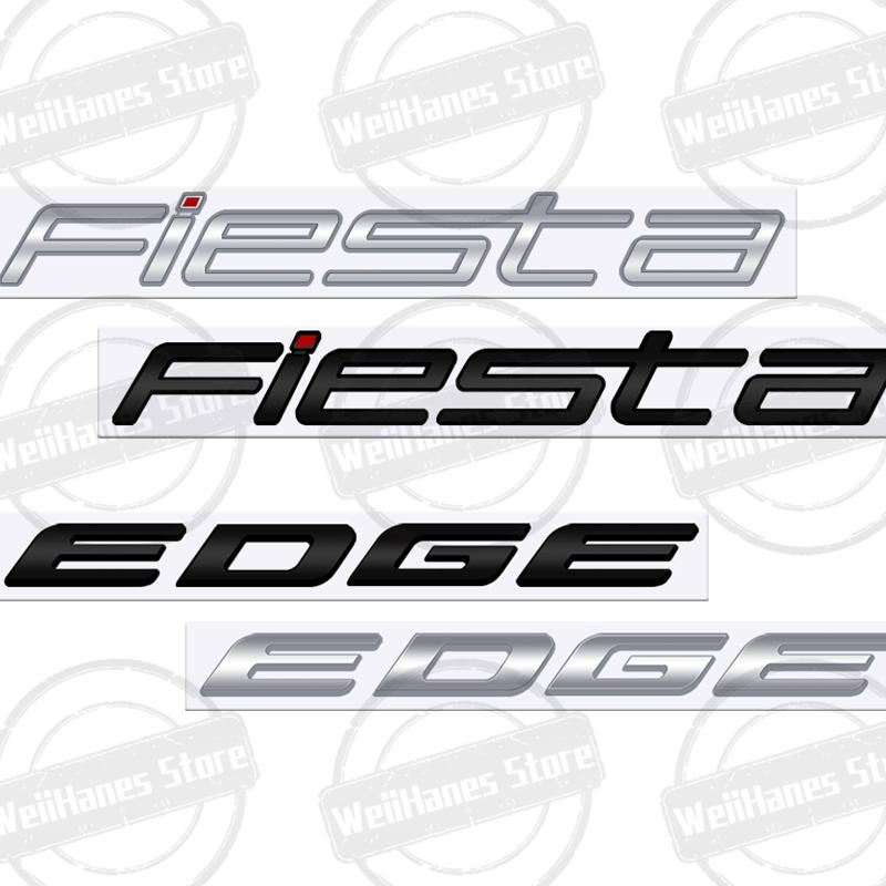 Металлический 3D Значок Буква Логотип Для Ford Fiesta Edge Наклейка На Задний Багажник Кузова Автомобиля Эмблема Глянцевый Черный Аксессуары