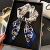 Women's 70cm Leopard Print Silk Scarf - Versatile Square Scarf for Professional and Casual Wear