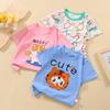 Children's Round Neck Pure Cotton Fun Short Sleeved Boys and Girls