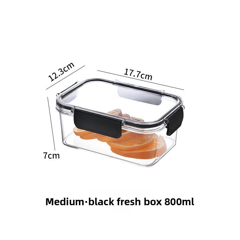 Kitchen Refrigerator Sealed Rectangular Refrigerator Storage Box with Lid Plastic Crisper Lunch Box Storage Box