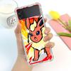 Роскошный чехол для Samsung Galaxy Z Flip 3 4 5G Funda Z Flip3 прозрачный ПК жесткий противоударный чехол для телефона с рисунком аниме покемон