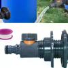 1 комплект адаптера для бочки с водой из ПВХ, прочный адаптер для резервуара с водой с клапаном, комплект разъемов для сбора дождевой воды с быстрой установкой