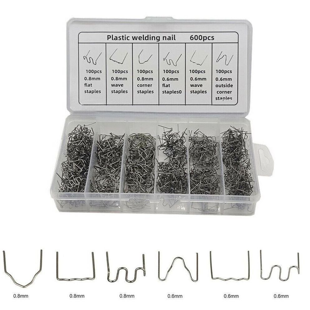 600 шт. Скобы для горячего степлера для сварочного аппарата по пластику, машины для ремонта автомобильного пластика