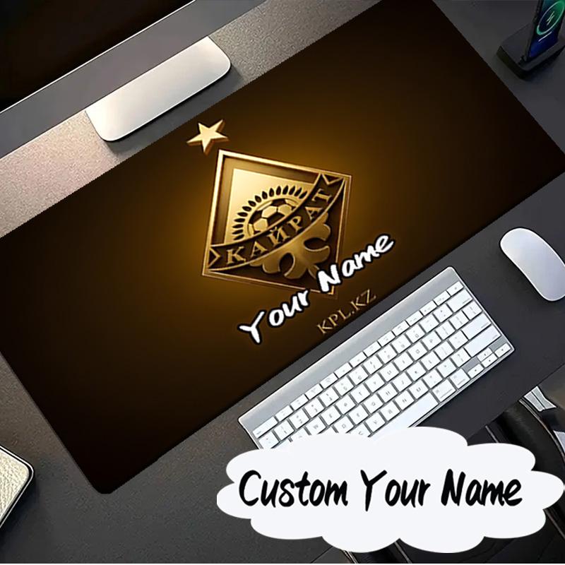 Custom Name Mouse pad Kairat Golden Emblem Design Mouse pad, Gaming Mouse Pad, keyboard pad, Desk Decor for computer notebook Fan Birthday Gift