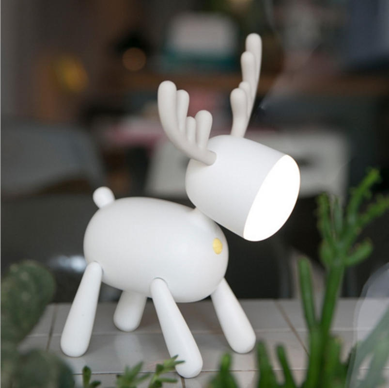 USB Reading Desk Lamp with Deer Light LED Charger (Brown)