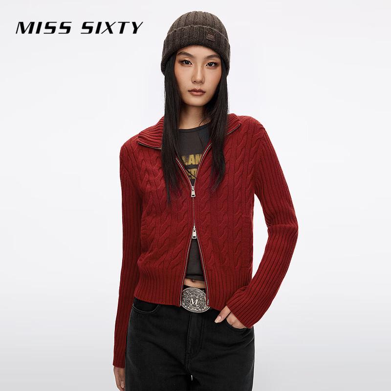 MISS SIXTY Women's Vintage Cable-Knit Cashmere Cardigan