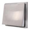 Exterior Wall Vent Cover with Flats 100mm Square SUS304 Stainless Steel Dryer Exhaust Vent Cover for Bathroom Kitchen