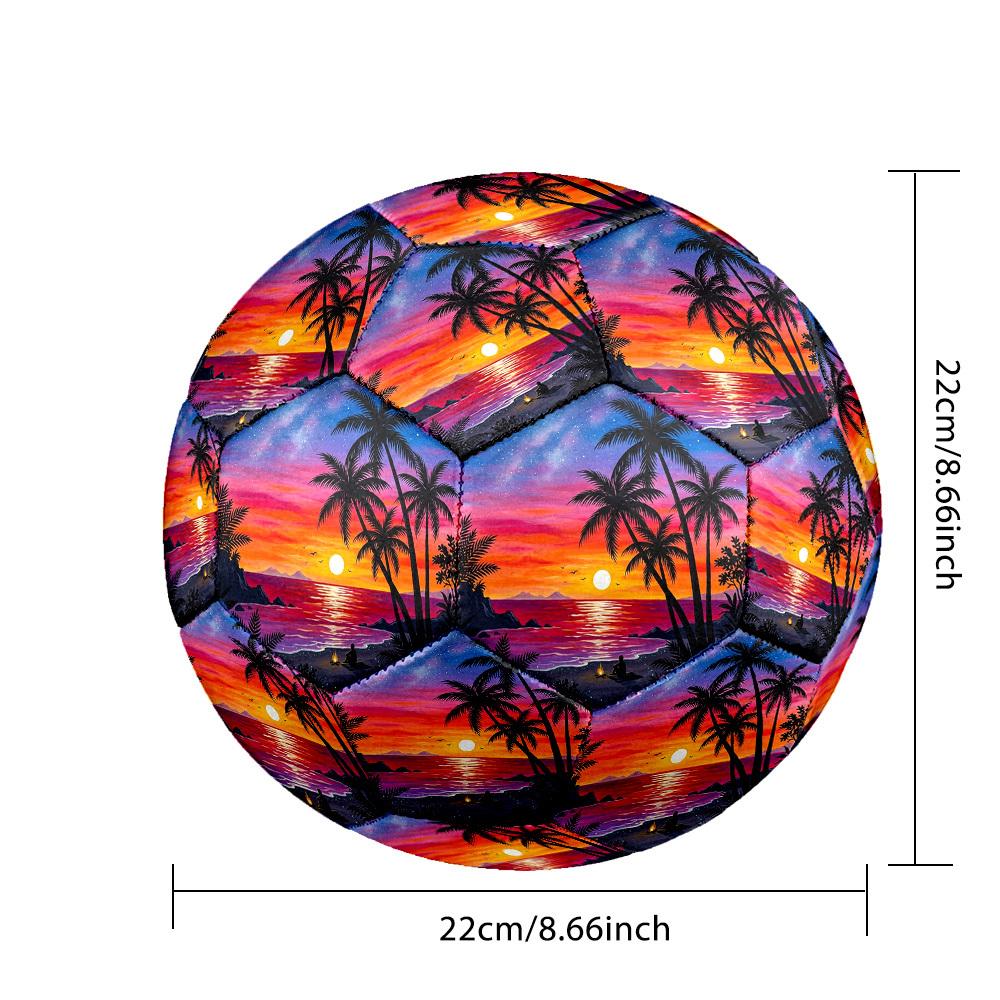 1pc Beach Sunset Scene Durable Size 5 Soccer Ball Professional Match Training Football Indoor &Outdoor Sports Ball p60197