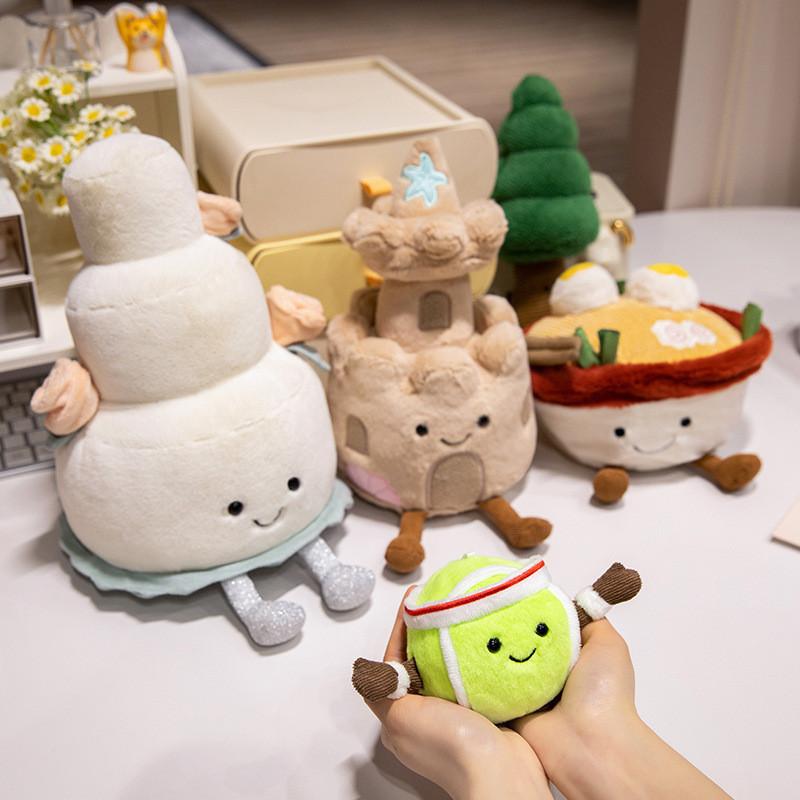 Unique Plush Toy 12cm Fun Ramen Noodle Shape Realistic And Creative Design