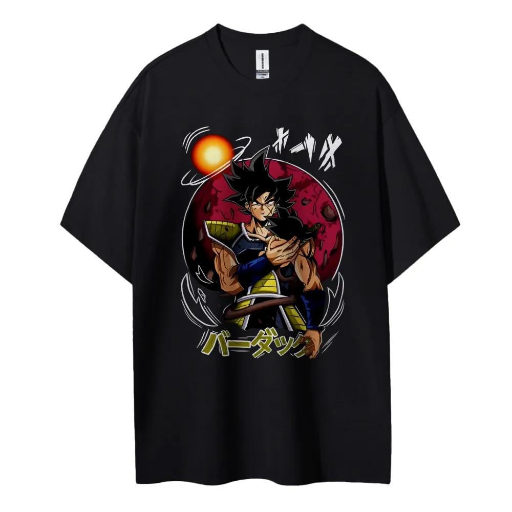 2026 Summer Dragon Ball Badak Goku Print Roundneck Tshirt Cotton Casual Shirt Suitable for Both Men and Women