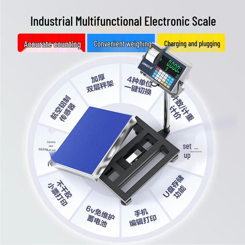 Leqi Industrial Electronic Weighing Scale with Barcode Printer (CN version)