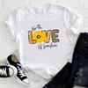 (Asian Size)Tee Top Leopard Love Heart Trend Cute Fashion T Shirt Women Print Lady Clothing Casual  Short Sleeve Female Graphic T-shirt
