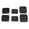 8 Set L Shaped Semi Covered Bed Risers Anti Slip Stackable Furniture Risers for Washing Machine Base Tables Chairs