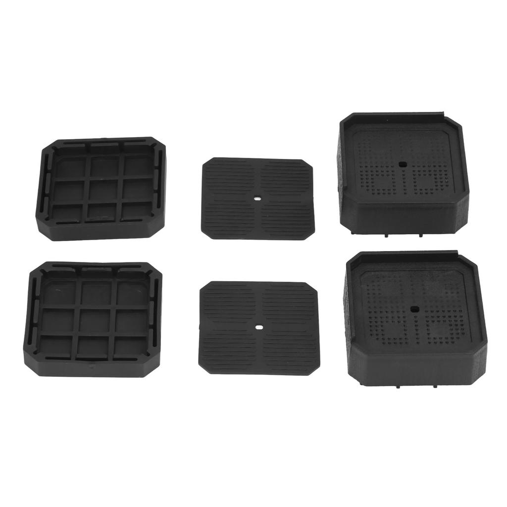 8 Set L Shaped Semi Covered Bed Risers Anti Slip Stackable Furniture Risers for Washing Machine Base Tables Chairs