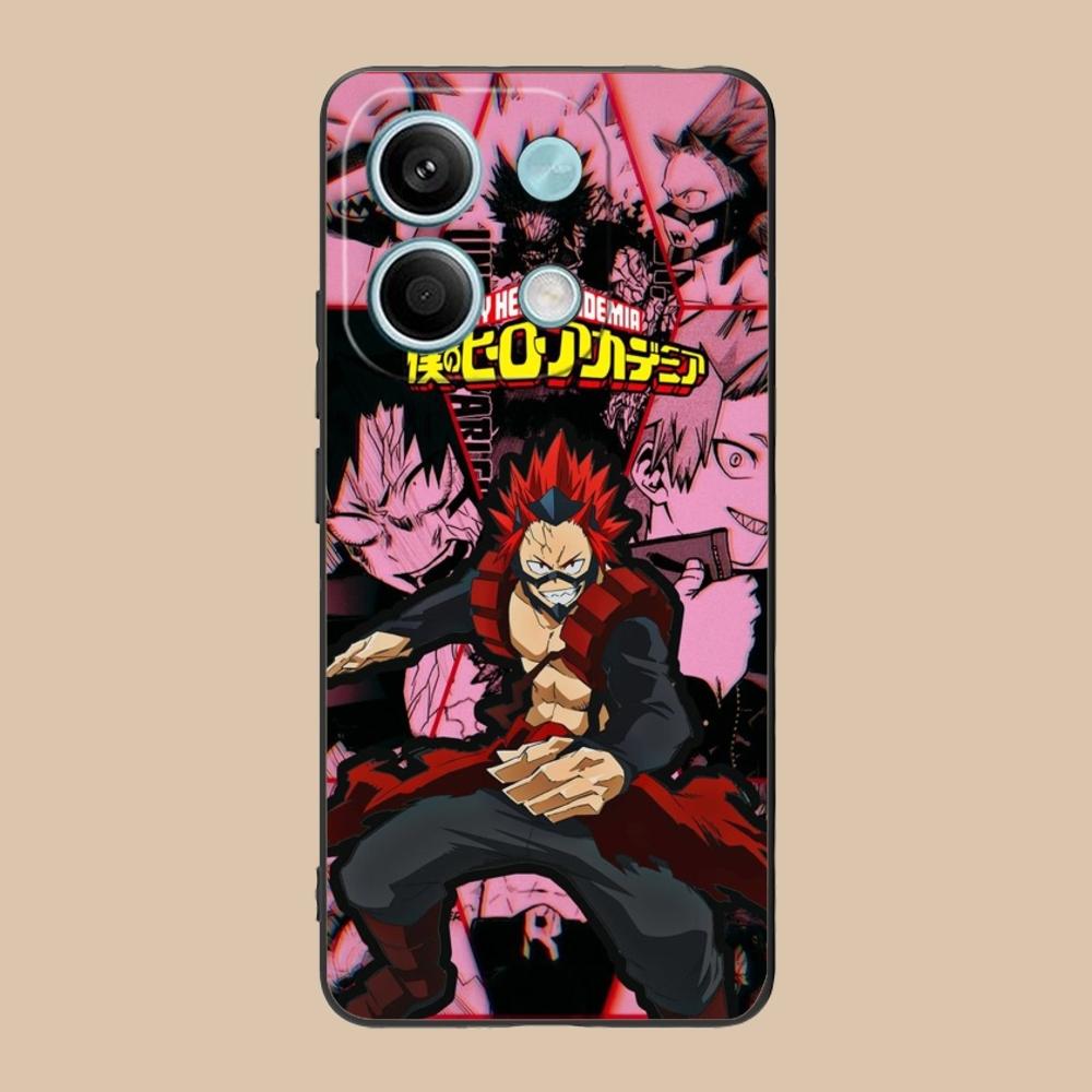 Hero Kirishima Eijirou Mobile Phone Case for Xiaomi Redmi 13 13C 12 12C 10 10C A1 A2 A3 Plus 5G Black Soft Phone Cover Shell