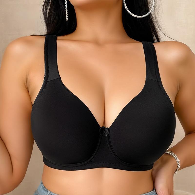 Women S Plus Size Thin Breathable Adjustment Push Up Bra