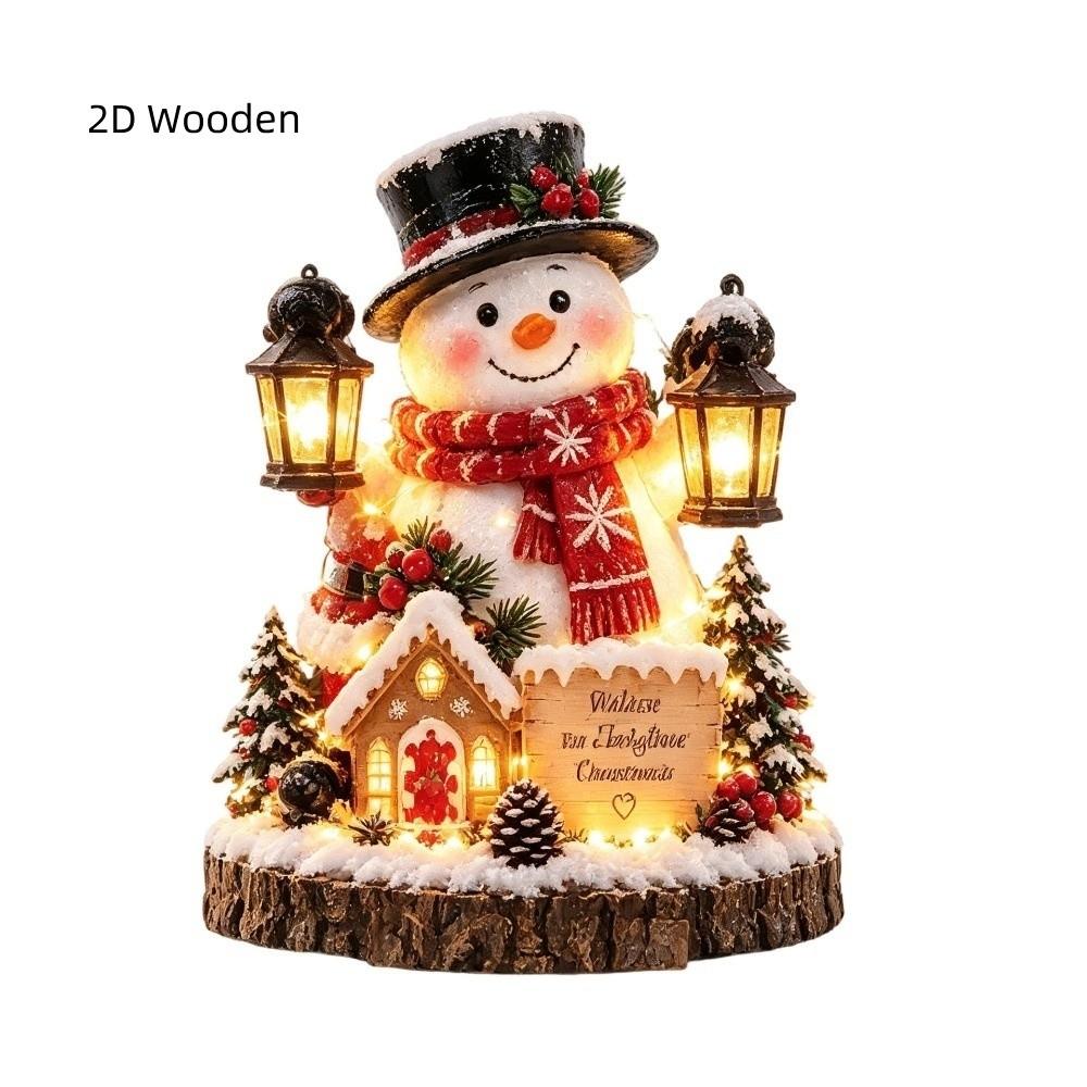 Snowman Christmas Santa Statue Tree Bird Christmas Ornaments Christmas Decorations Desktop